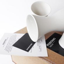 POSITANO porcelain espresso cups, porcelain white