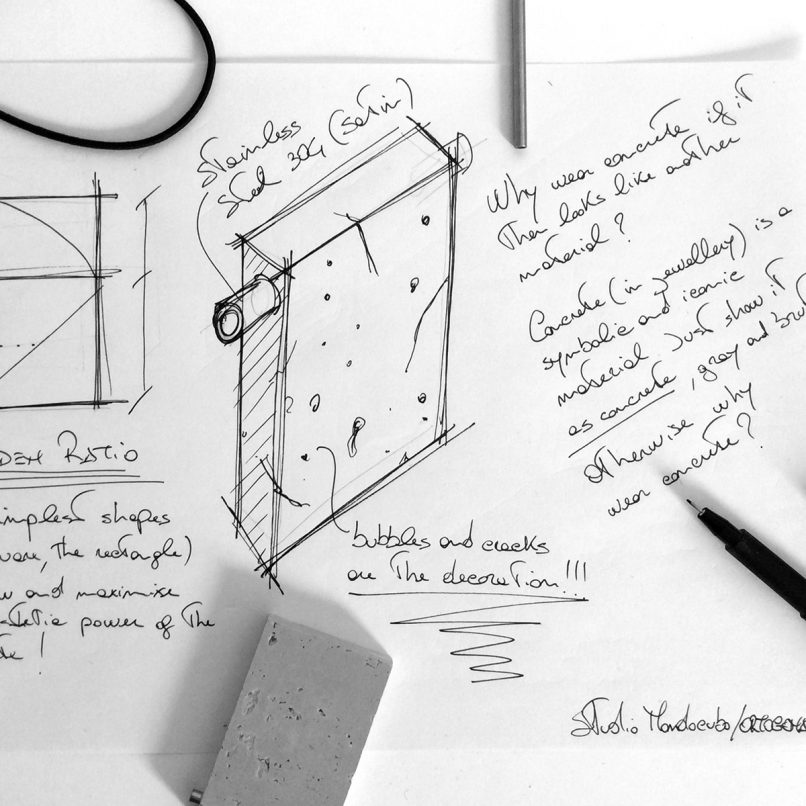 concrete in jewellery by ORTOGONALE