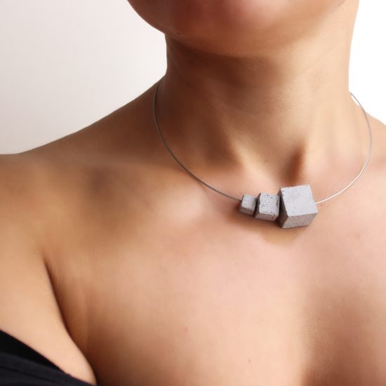 Modular Concrete Necklace by ORTOGONALE