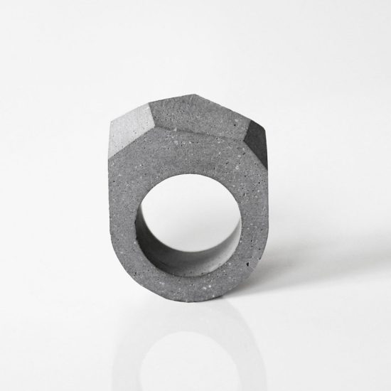 Modern design ring SPSF | Concrete jewellery collection ORTOGONALE