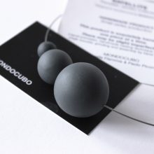 porcelain jewelry SATELLITE, necklace mod. PLUTONE black edition porcelain jewelry SATELLITE, necklace mod. PLUTONE black edition