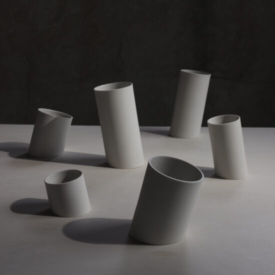 modern vase made of porcelain by ORTOGONALE modern vase made of porcelain by ORTOGONALE