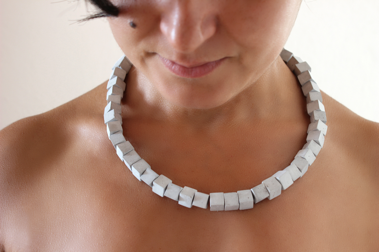 Concrete jewelry by ORTOGONALE. Necklace, chain mod. CLCNN50 Concrete jewelry by ORTOGONALE. Necklace, chain mod. CLCNN50