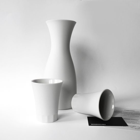 Modern design tableware POSITANO set carafe & cups.