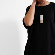 architectural necklace GRT01 by ORTOGONALE modern concrete necklace GRT01