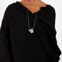 Minimalist necklace 2NX70 - Concrete, Stainless Steel & Silver 925 Minimalist necklace 2NX70 - Concrete, Stainless Steel & Silver 925