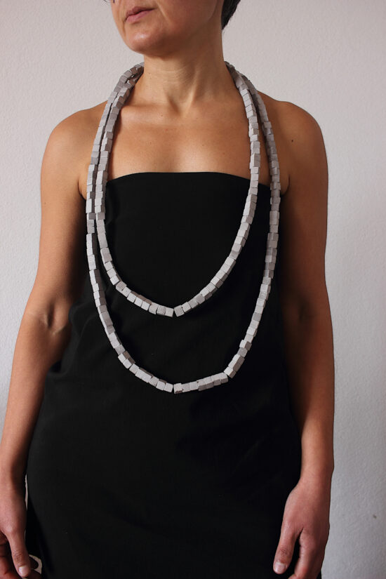 Long concrete necklace by ORTOGONALE Long concrete necklace by ORTOGONALE