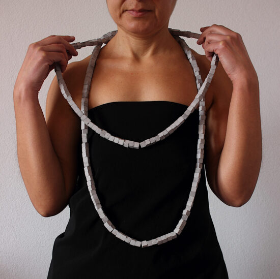 Long concrete necklace by ORTOGONALE Long concrete necklace by ORTOGONALE