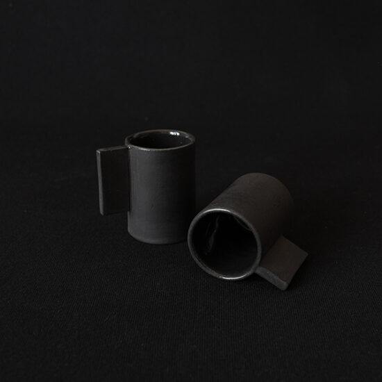 Black stoneware mezcal shot cups Black stoneware mezcal shot cups