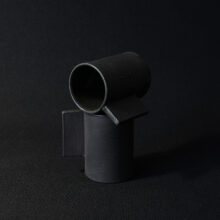 Black stoneware mezcal shot cups Black stoneware mezcal shot cups